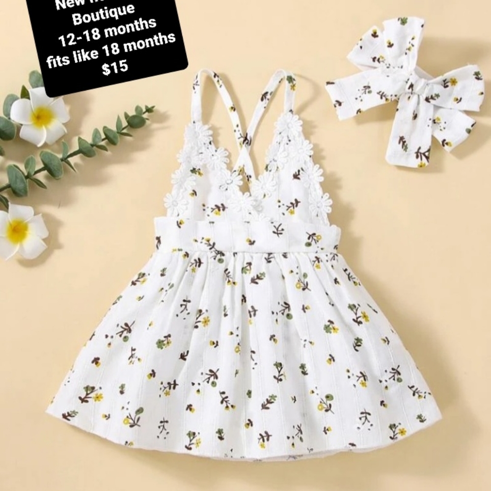 Toddler Floral Boutique Cami Dress & Headband
